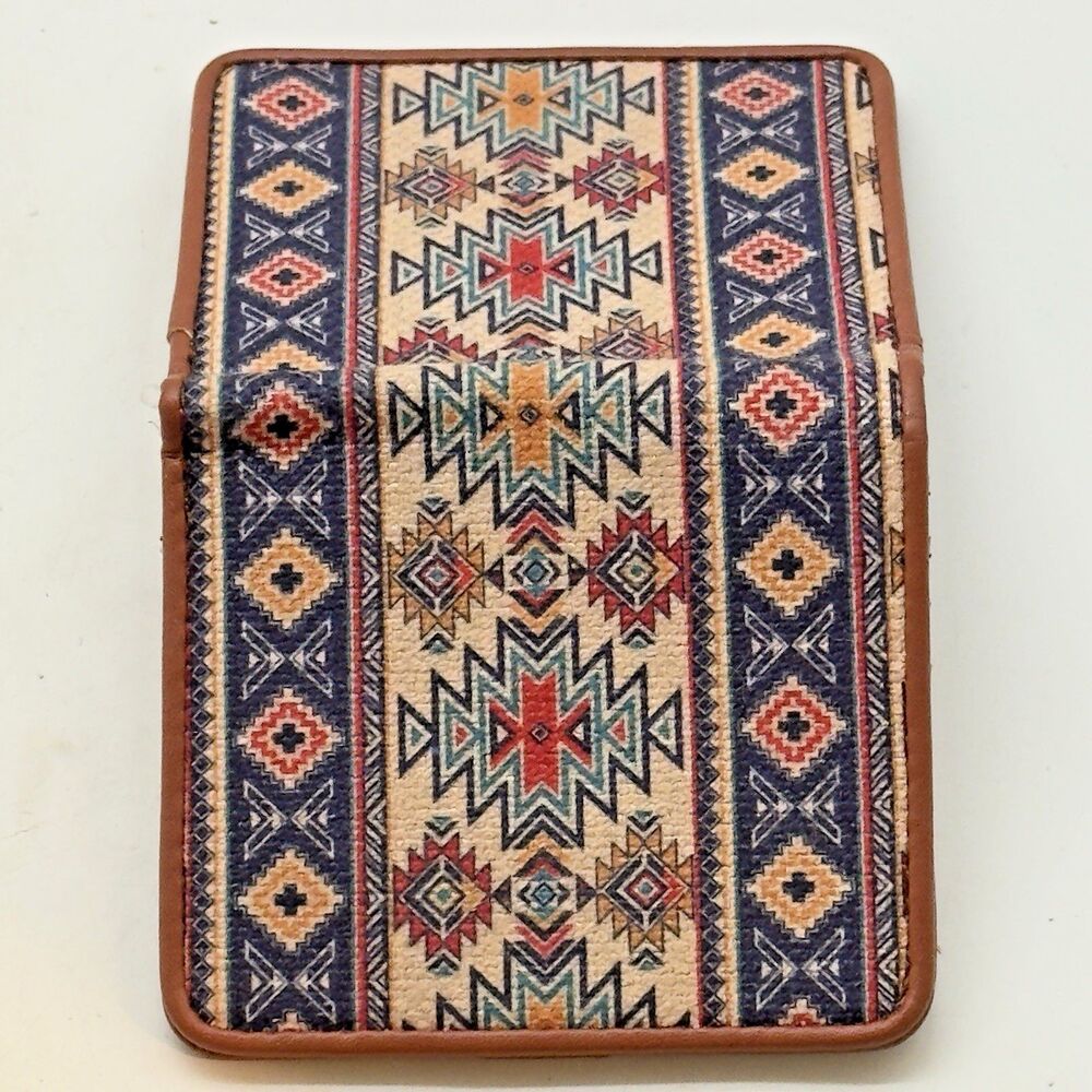 Guang Tong Southwestern Tapestry Wallet Faux Leather Snap ID Card Cash Organizer - Picture 4 of 7